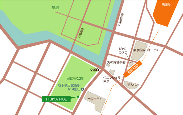 HIBIYA RIDE アクセスのイメージ画像