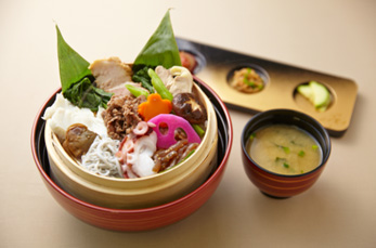 【グランプリ】常磐自動車道 Pasar守谷（上り線）「常陸乃国の玉手箱 もりと海のわっぱ丼」1,380円（税込）のイメージ画像