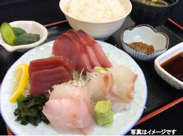 Image of recommended menu "Sashimi set meal" (1,080 yen)