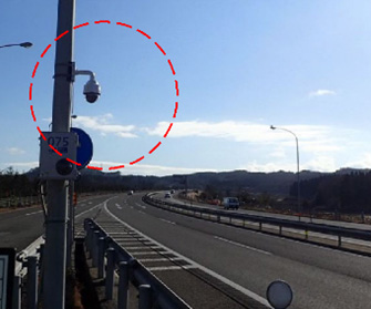 Photograph of installation situation of surveillance camera