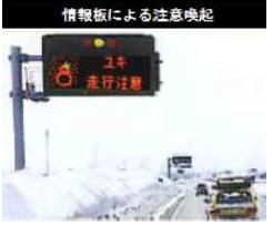 情報板による注意喚起のイメージ画像
