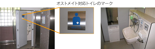 オストメイト対応トイレの設置例のイメージ画像