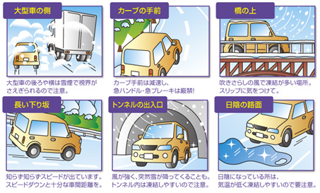 Important points on winter Expressway! Image image of