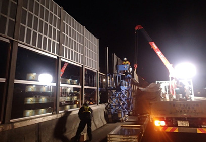 遮音壁補修工事のイメージ画像