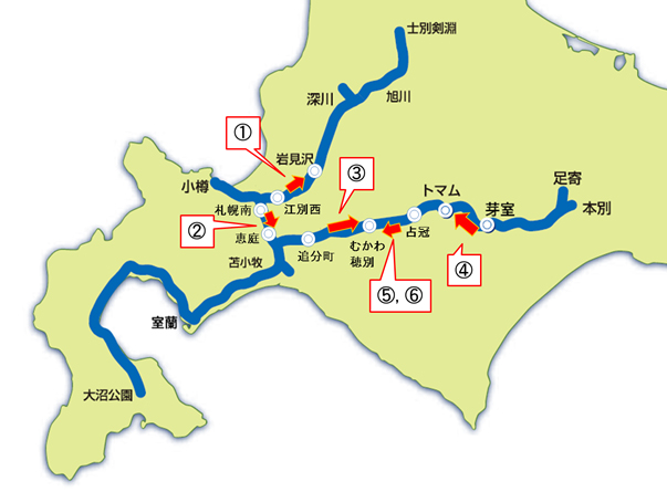北海道内の10km以上の渋滞予測のイメージ画像
