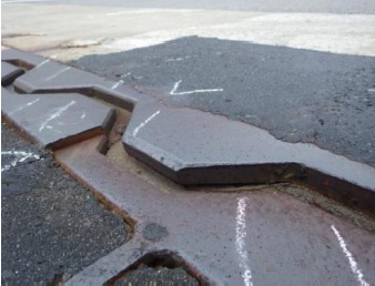 橋梁継ぎ目部段差状況のイメージ画像