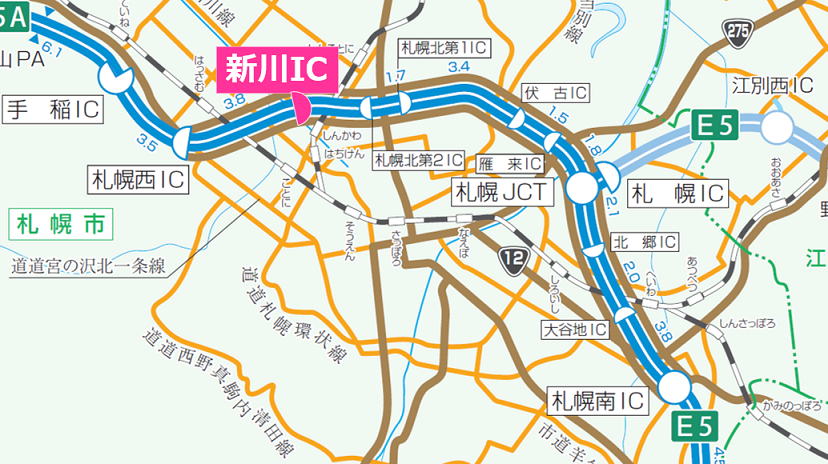 出入口閉鎖箇所　及び　期間のイメージ画像