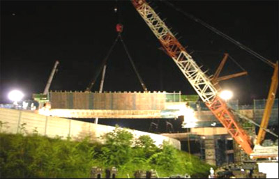 架設工事イメージ(茨城県内の圏央道での事例)のイメージ画像