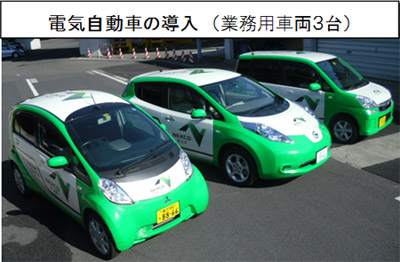 Image of electric vehicle introduction (3 commercial vehicles)