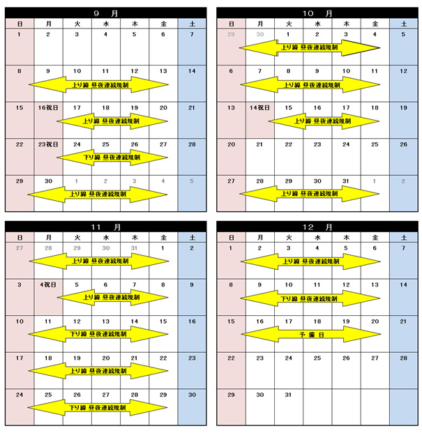 工事の予定のイメージ画像