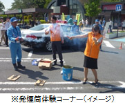 発煙筒体験コーナーのイメージ画像