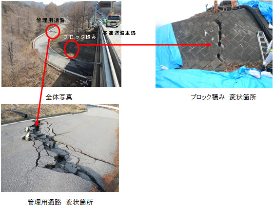 現時点で確認されている変状の概要のイメージ画像