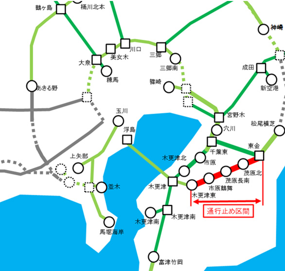 夜間通行止め区間のイメージ画像