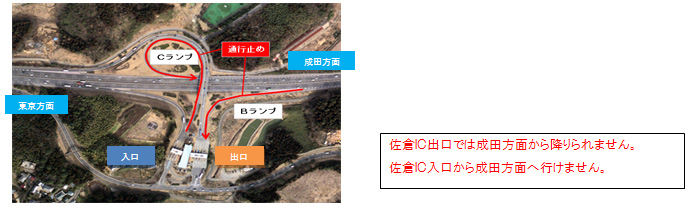 Image of Sakura IC closed road