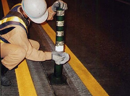 Image image of road safety facility repair work