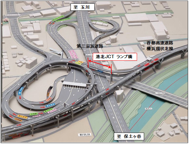 Image image of Kohoku JCT completion forecast model drawing