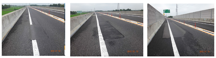 現在の舗装損傷状況のイメージ画像