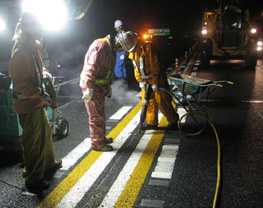Image image of improved road marking