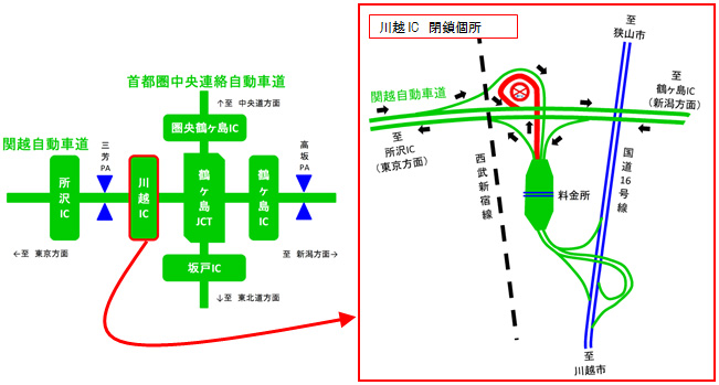 夜間入口閉鎖個所のイメージ画像