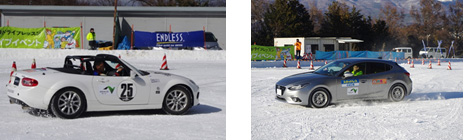 【雪道体験：スタッドレスタイヤとノーマルタイヤの比較　試乗体験！！】のイメージ画像