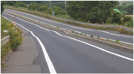 Hitachi Kita IC National Route 6 exit image image of road surface condition