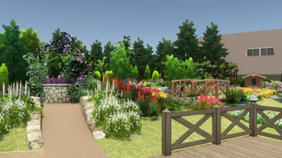 Image image of English garden area completion image