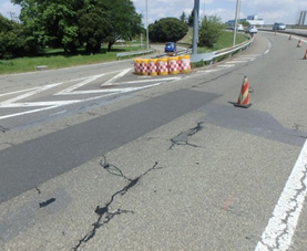 川越IC 現況舗装状況の写真
