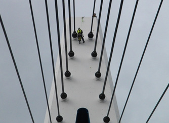 Image of bridge inspection (rope access)
