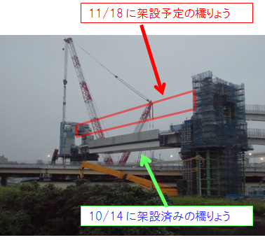 架設完了10/14の写真