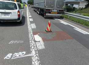 鶴ヶ島JCT 現況舗装状況の写真