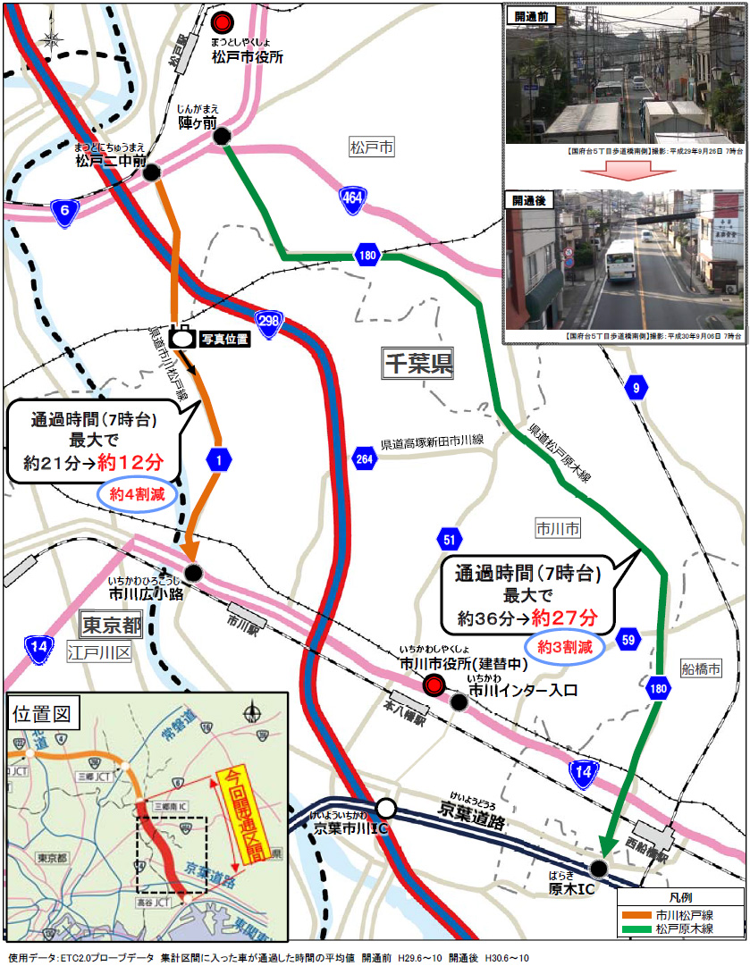 市川・松戸市内一般道の走行環境が改善【2】