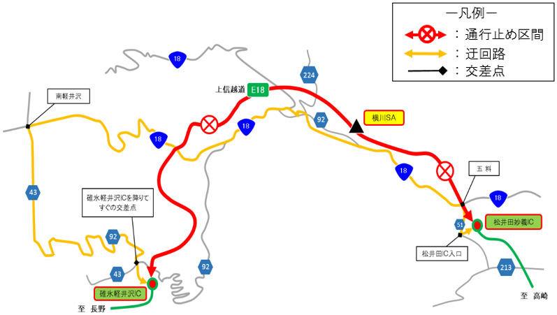 迂回路の凡例のイメージ画像