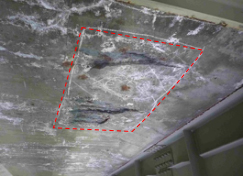床版下面の亀甲状ひび割れ発生状況のイメージ画像