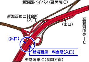 北陸自動車道 新潟西第一料金所のイメージ画像