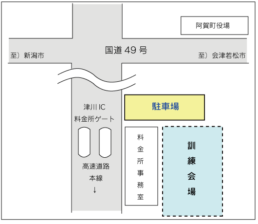 訓練会場付近の略図のイメージ画像