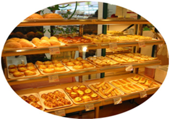 Image of freshly baked bread corner