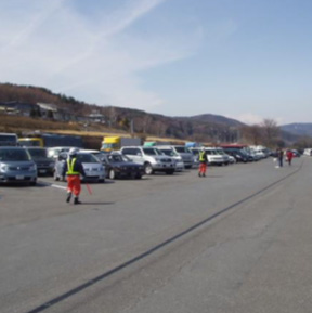 休憩施設等での駐車場整理員の配置のイメージ画像