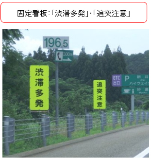 渋滞末尾への追突注意喚起対策のイメージ画像