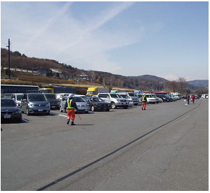 休憩施設等での駐車場整理員の配置のイメージ画像