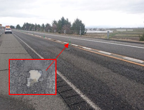 舗装路面の状況（会津坂下IC～会津若松IC間）の写真