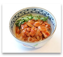 Image image of delicious spicy beef hormone bowl