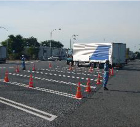 Image of securing large vehicle parking space