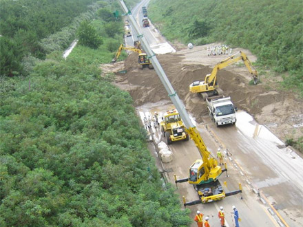 去除沉积物的工作图像