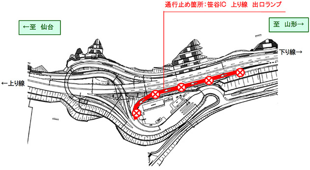 上り線 出口ランプのイメージ画像