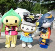 各地域のご当地キャラクターのイメージ画像