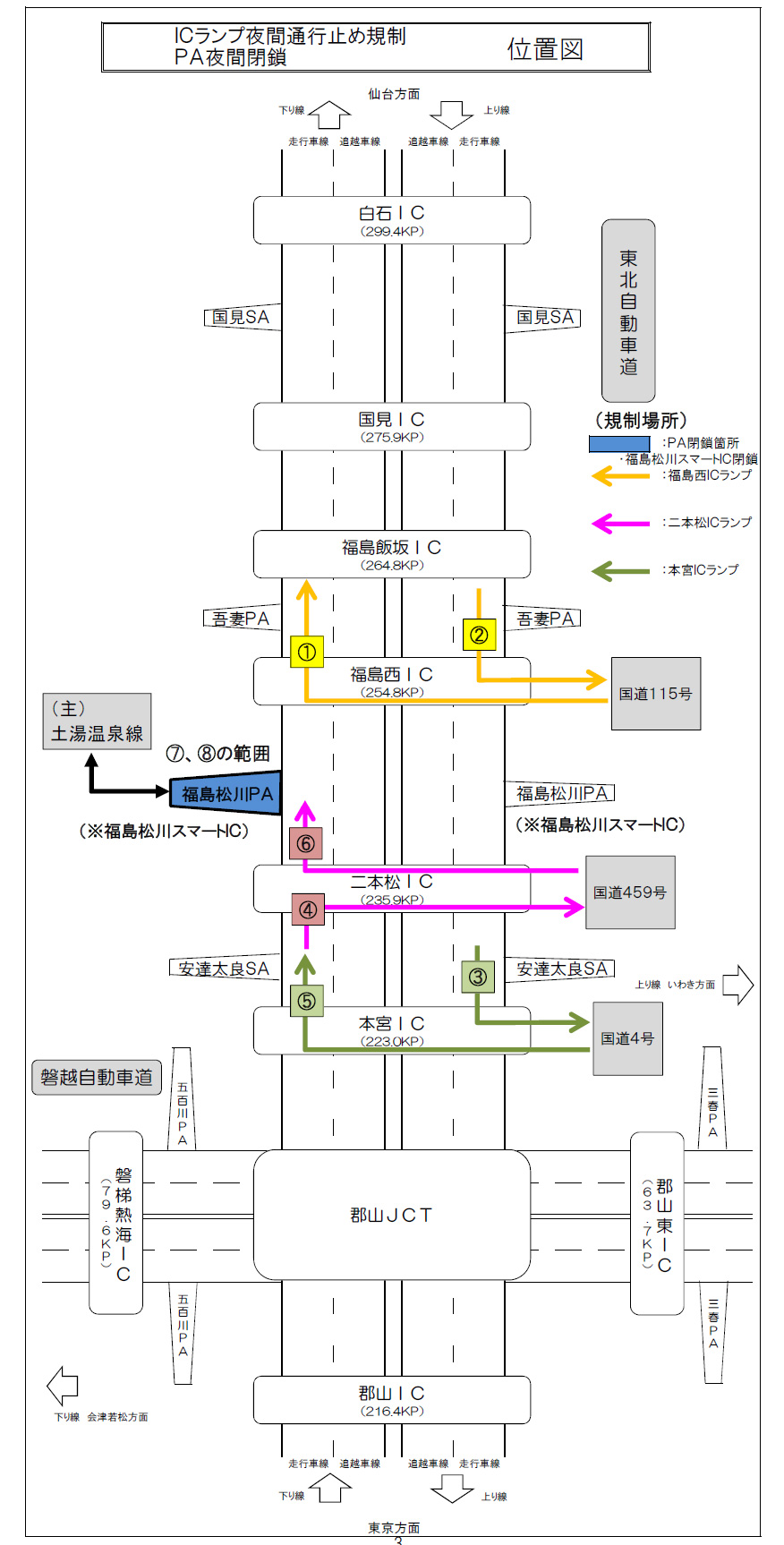 規制場所（通行止め）のイメージ画像