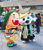 Image images of Ogamaru (Akita/Oga City) and Pochi Warrior Kojurou (Miyagi/Shiraishi City)