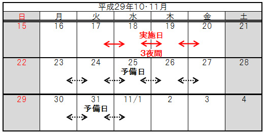 通行止め日時のイメージ画像