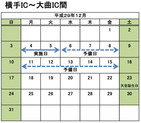 通行止め期間のイメージ画像