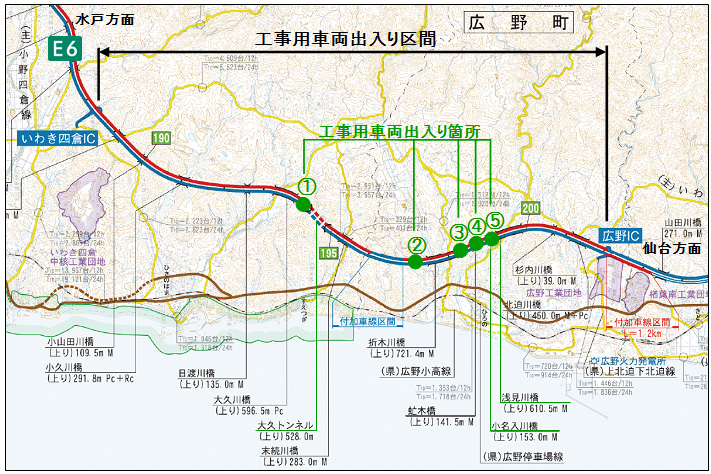 工事用車両出入り箇所のイメージ画像